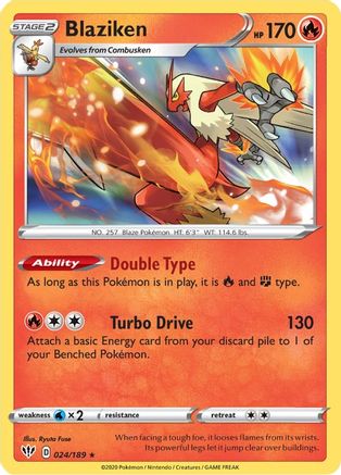 Blaziken (024/189) [Sword & Shield: Darkness Ablaze]-1