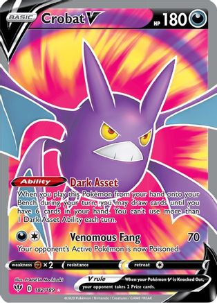 Crobat V (182/189) [Sword & Shield: Darkness Ablaze]-1