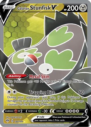 Galarian Stunfisk V (184/189) [Sword & Shield: Darkness Ablaze]-1