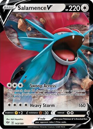 Salamence V (143/189) [Sword & Shield: Darkness Ablaze]-1