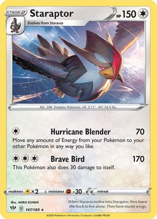 Staraptor (147/189) [Sword & Shield: Darkness Ablaze]-1