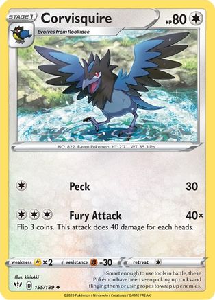 Corvisquire (155/189) [Sword & Shield: Darkness Ablaze]-1