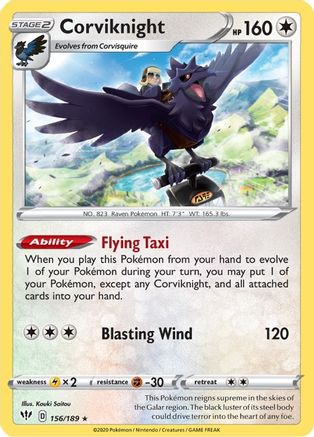 Corviknight (156/189) [Sword & Shield: Darkness Ablaze]-1