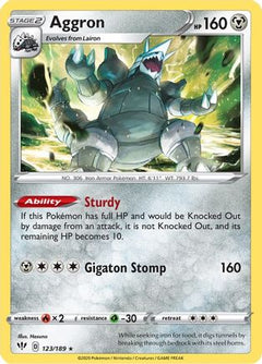 Aggron (123/189) [Sword & Shield: Darkness Ablaze]-1