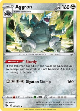 Aggron (123/189) [Sword & Shield: Darkness Ablaze]-1