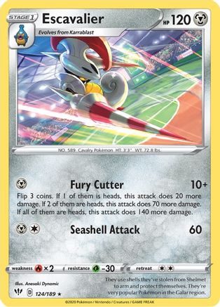 Escavalier (124/189) [Sword & Shield: Darkness Ablaze]-1