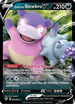 Galarian Slowbro V (099/189) [Sword & Shield: Darkness Ablaze]-1