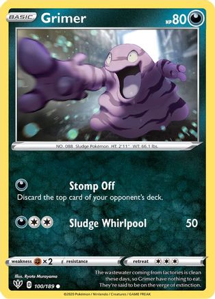 Grimer (100/189) [Sword & Shield: Darkness Ablaze]-1