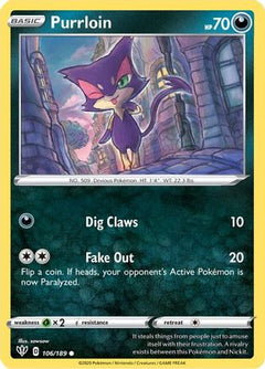 Purrloin (106/189) [Sword & Shield: Darkness Ablaze]-1