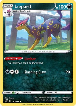 Liepard (107/189) [Sword & Shield: Darkness Ablaze]-1