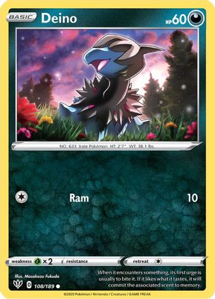 Deino (108/189) [Sword & Shield: Darkness Ablaze]-1