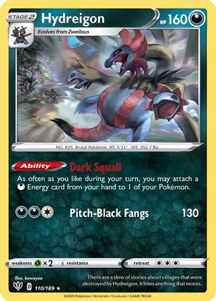 Hydreigon (110/189) [Sword & Shield: Darkness Ablaze]-1