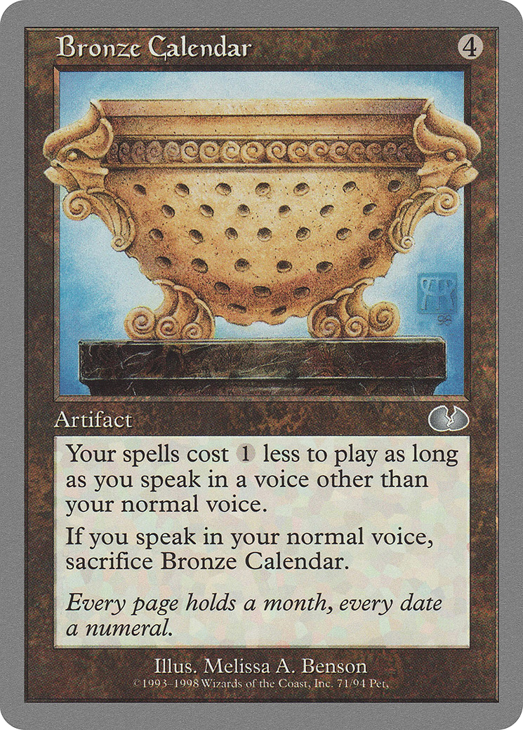 Bronze Calendar [Unglued]-1