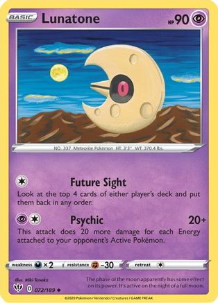 Lunatone (072/189) [Sword & Shield: Darkness Ablaze]-1