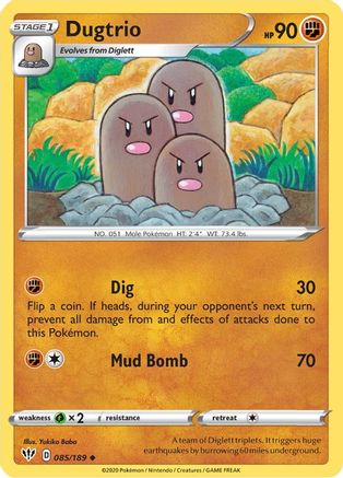 Dugtrio (085/189) [Sword & Shield: Darkness Ablaze]-1