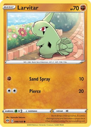 Larvitar (086/189) [Sword & Shield: Darkness Ablaze]-1
