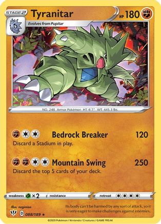 Tyranitar (088/189) [Sword & Shield: Darkness Ablaze]-1