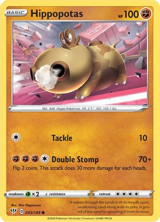 Hippopotas (093/189) [Sword & Shield: Darkness Ablaze]-1