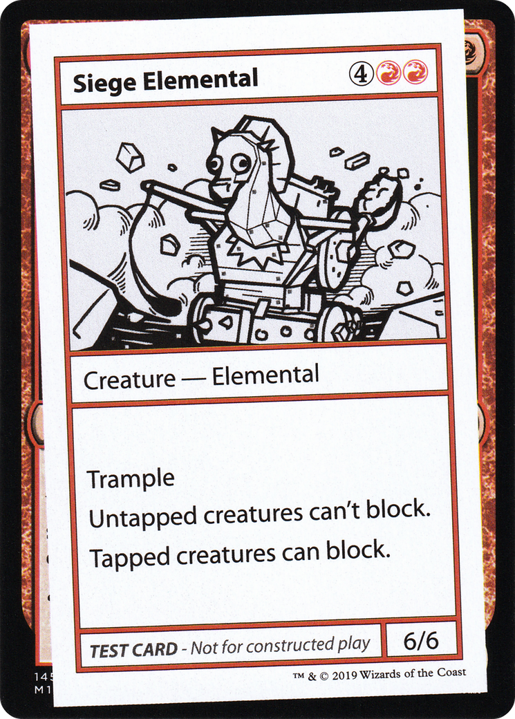 Siege Elemental (2021 Edition) [Mystery Booster Playtest Cards]-1