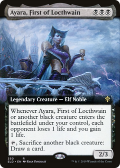 Ayara, First of Locthwain (Extended Art) [Throne of Eldraine]-1