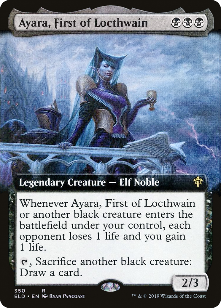 Ayara, First of Locthwain (Extended Art) [Throne of Eldraine]-1