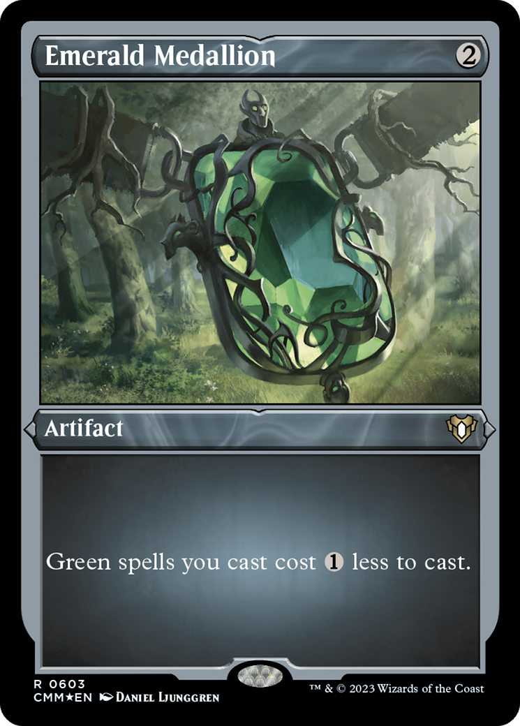 Emerald Medallion (CMM-603) - Commander Masters Etched Foil-1