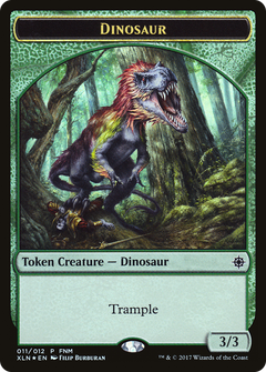 Dinosaur // Treasure Double-Sided Token [Friday Night Magic 2017]-3