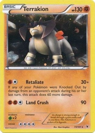 Terrakion (73/101) (Cosmos Holo) (Blister Exclusive) [Black & White: Noble Victories]-1