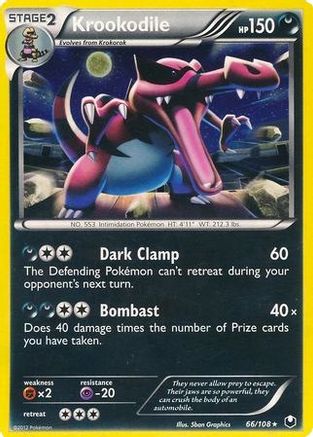 Krookodile (66/108) (Cosmos Holo) (Blister Exclusive) [Black & White: Dark Explorers]-1