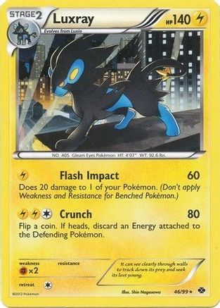 Luxray (46/99) (Cosmos Holo) (Blister Exclusive) [Black & White: Next Destinies]-1