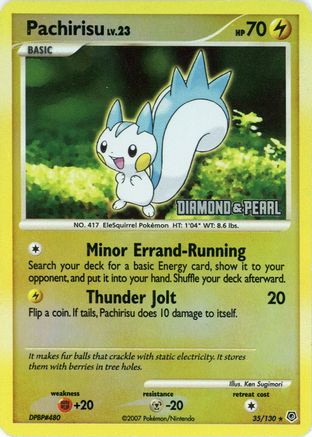 Pachirisu (35/130) [Burger King Promos: 2008 Collection]-1