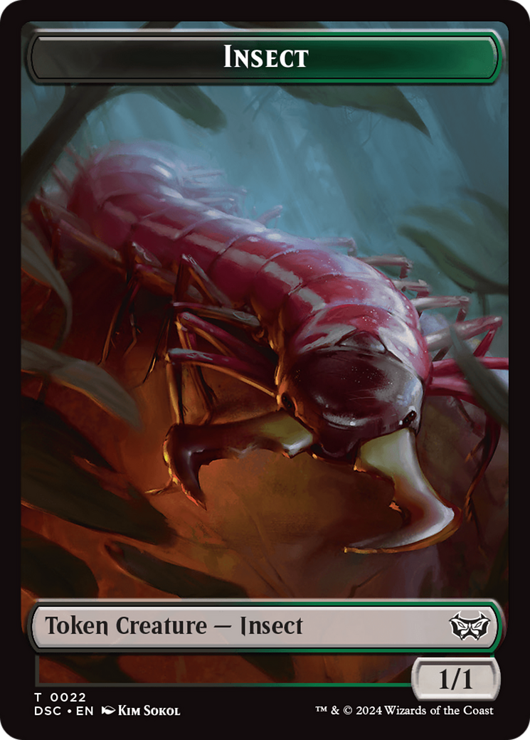 Shapeshifter // Insect (0022) Double-Sided Token [Duskmourn: House of Horror Commander Tokens]-2