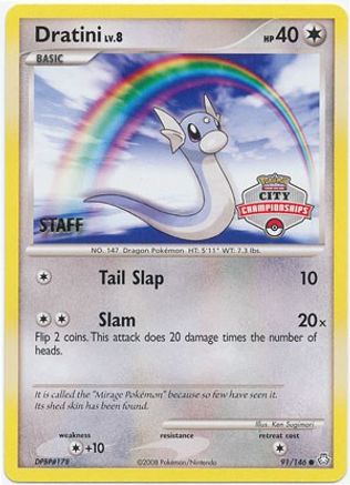 Dratini (91/146) (City Championship Promo Staff) [Diamond & Pearl: Legends Awakened]-1