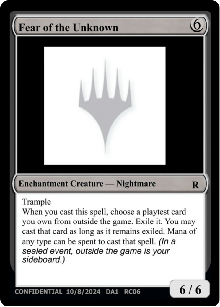 Fear of the Unknown (UNK-RC06B) - Unknown Event: (enchantment)-1