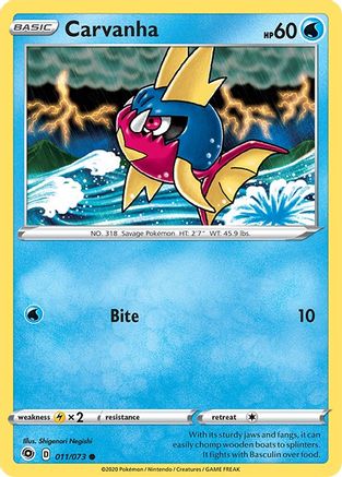 Carvanha (011/073) [Sword & Shield: Champion's Path]-1