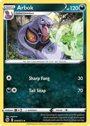Arbok (034/073) [Sword & Shield: Champion's Path]-1