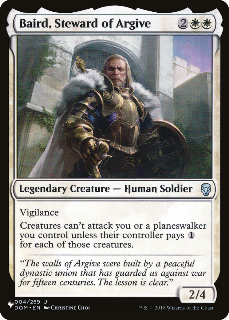 Baird, Steward of Argive [The List]-1