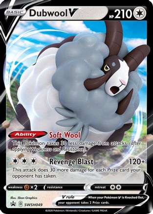 Dubwool V (SWSH049) [Sword & Shield: Black Star Promos]-1