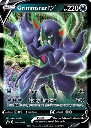 Grimmsnarl V (SWSH057) [Sword & Shield: Black Star Promos]-1