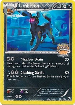 Umbreon (60/108) (Regional Championship Promo Staff) [Black & White: Dark Explorers]-1