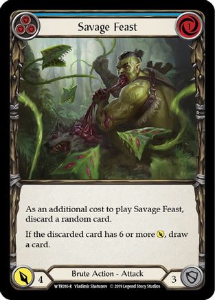 Savage Feast (Blue) [WTR016-R] (Welcome to Rathe)  Alpha Print Rainbow Foil-1
