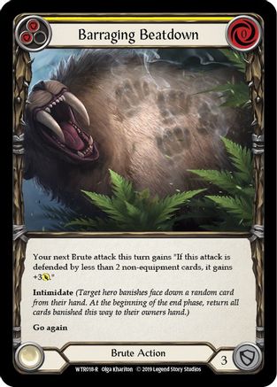 Barraging Beatdown (Yellow) [WTR018-R] (Welcome to Rathe)  Alpha Print Rainbow Foil-1