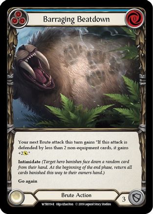 Barraging Beatdown (Blue) [WTR019-R] (Welcome to Rathe)  Alpha Print Rainbow Foil-1