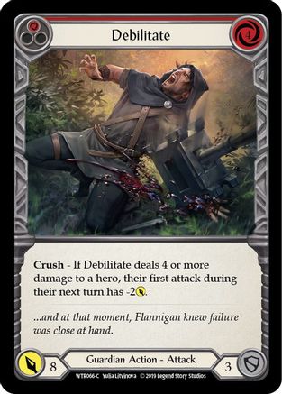 Debilitate (Red) [U-WTR066] (Welcome to Rathe Unlimited)  Unlimited Rainbow Foil-3