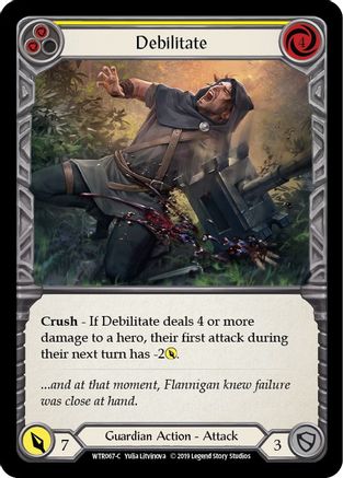 Debilitate (Yellow) [U-WTR067] (Welcome to Rathe Unlimited)  Unlimited Normal-3