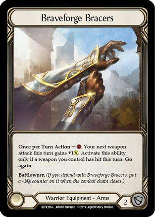 Braveforge Bracers [U-WTR116] (Welcome to Rathe Unlimited)  Unlimited Rainbow Foil-3