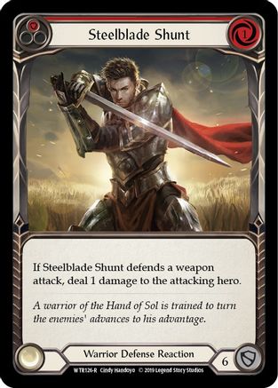 Steelblade Shunt (Red) [WTR126-R] (Welcome to Rathe)  Alpha Print Rainbow Foil-1