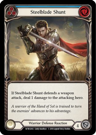 Steelblade Shunt (Blue) [WTR128-R] (Welcome to Rathe)  Alpha Print Rainbow Foil-1