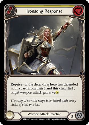 Ironsong Response (Yellow) [WTR133-C] (Welcome to Rathe)  Alpha Print Rainbow Foil-1