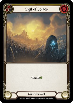 Sigil of Solace (Yellow) [U-WTR174] (Welcome to Rathe Unlimited)  Unlimited Rainbow Foil-3